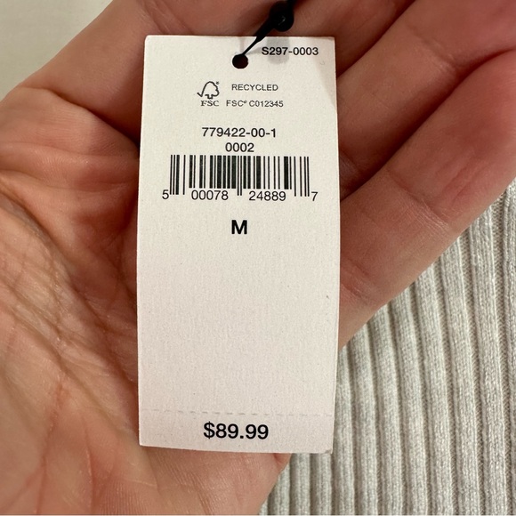 Banana Republic Women’s Modal Long Sleeve Textured Turtleneck Sweater Cream Med - Picture 2 of 6